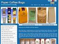 Paper coffee bags with valves